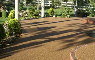 natural red stone epoxy flooring