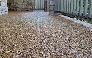 Pebble epoxy concrete coating