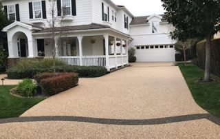 Pebble epoxy concrete coating